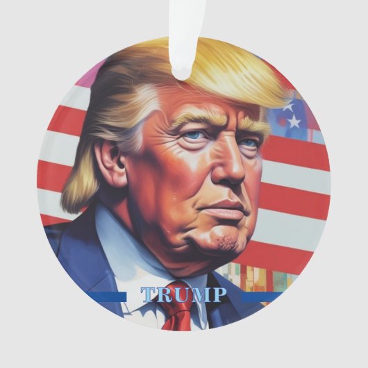 Donald Trump Pop Art Ornament (Vorderseite)