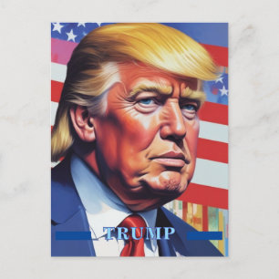Donald Trump Pop Art Postkarte