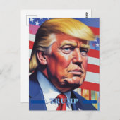 Donald Trump Pop Art Postkarte (Vorne/Hinten)