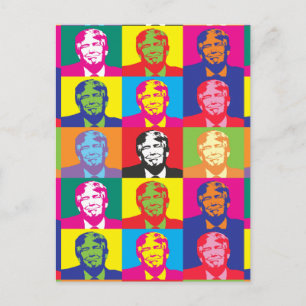 Donald Trump Pop-Art Postkarte