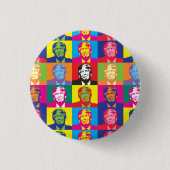 Donald Trump Pop Art Round Button Back Button (Vorderseite)