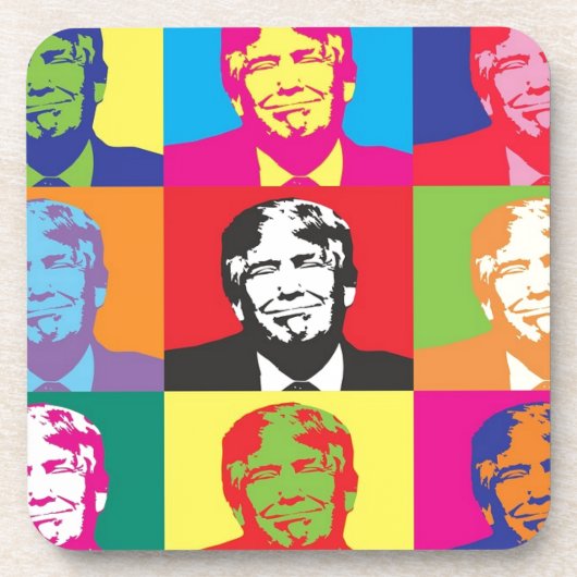 Donald Trump Pop Art Untersetzer (Vorderseite)