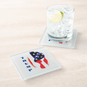 Donald Trump Pop Glasuntersetzer (Schrägansicht)