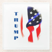 Donald Trump Pop Glasuntersetzer (Vorderseite)