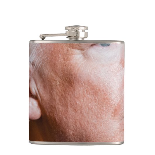 Donald Trump Portrait Flachmann (Vorderseite)
