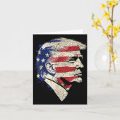 Donald Trump Portrait Karte (Gelbe Blume)