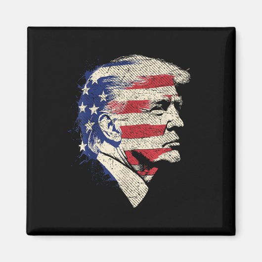 Donald Trump Portrait Magnet (Vorne)