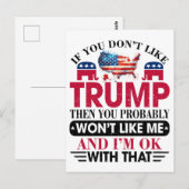 Donald Trump Postkarte (Vorne/Hinten)