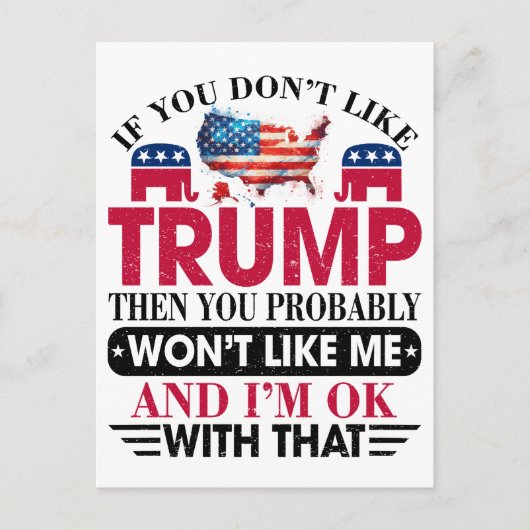 Donald Trump Postkarte (Vorderseite)