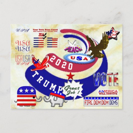 Donald Trump Postkarte (Vorderseite)