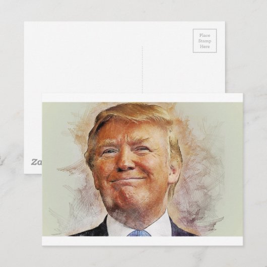 Donald Trump Postkarte (Vorne/Hinten)