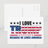 Donald Trump Postkarte (Vorne/Hinten)