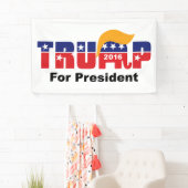 Donald Trump Präsident 2016 GOP Elephant Hair Logo Banner (Insitu)