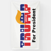 Donald Trump Präsident 2016 GOP Elephant Hair Logo Banner (Vertikal)