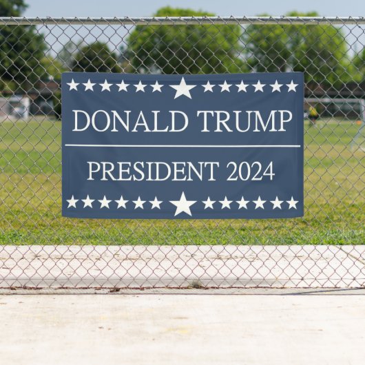 Donald Trump Präsident 2024 Fett Blue Banner (Insitu)