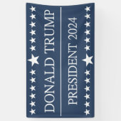 Donald Trump Präsident 2024 Fett Blue Banner (Vertikal)