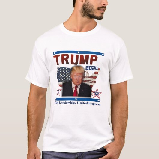 Donald Trump Präsident 2024 Kühne Führung T-Shirt (Vorderseite)