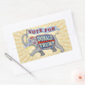 Donald Trump Präsident 2024 Republikanischer Elefa Rechteckiger Aufkleber (Umschlag)