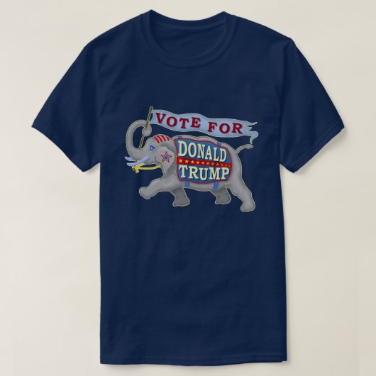 Donald Trump Präsident 2024 Republikanischer Elefa T-Shirt (Design vorne)