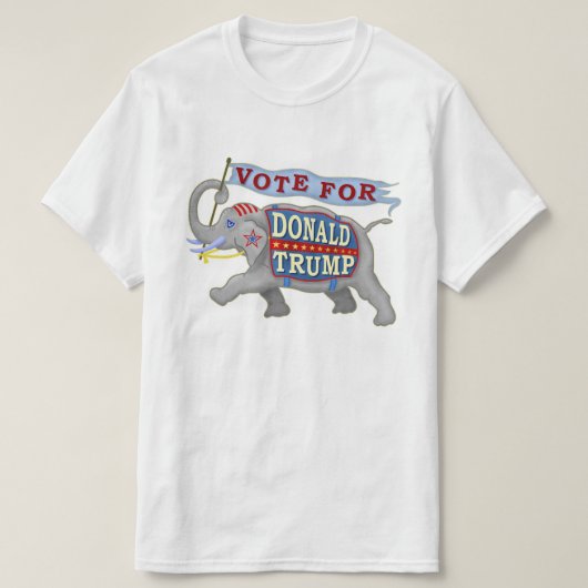 Donald Trump Präsident 2024 Republikanischer Elefa T-Shirt (Design vorne)