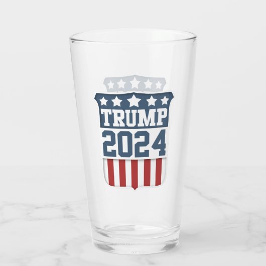 Donald Trump-Präsident 2024 Schild Glas (Rückseite)