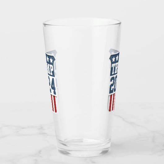 Donald Trump-Präsident 2024 Schild Glas (Rechts)