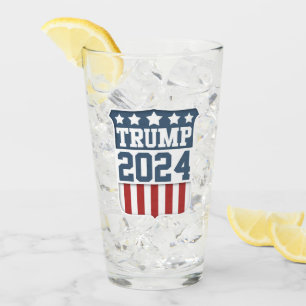 Donald Trump-Präsident 2024 Schild Glas