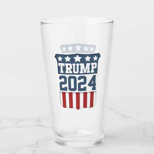 Donald Trump-Präsident 2024 Schild Glas (Vorderseite)