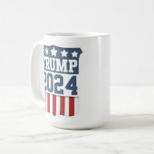 Donald Trump-Präsident 2024 Schild Kaffeetasse (Vorderseite Links)