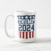 Donald Trump-Präsident 2024 Schild Kaffeetasse (Links)