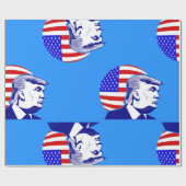 Donald Trump, Präsident der amerikanischen Fahne Geschenkpapier (Flach)