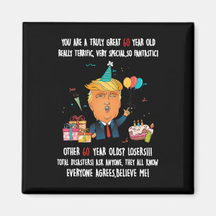 Donald Trump Präsident Funny 60. Geburtstag Trump  Magnet