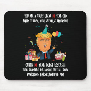 Donald Trump Präsident Lustiger 10. Geburtstag Tru Mousepad