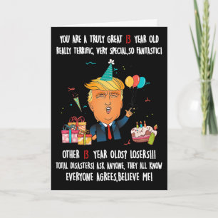 Donald Trump Präsident Lustiger 13. Geburtstag Tru Karte