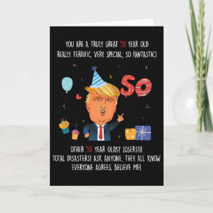 Donald Trump Präsident Lustiger 50. Geburtstag Tru Karte