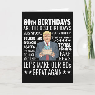 Donald Trump Präsident Lustiger 80. Geburtstag Tru Karte
