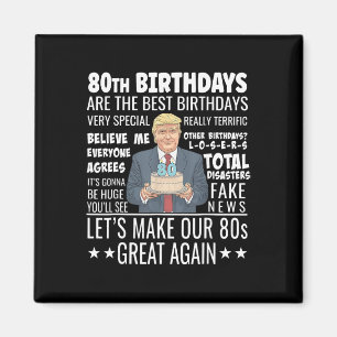 Donald Trump Präsident Lustiger 80. Geburtstag Tru Magnet
