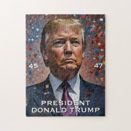 Donald Trump Präsident Modern Portrait Puzzle