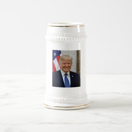 Donald Trump Präsident Portrait Bierglas (Mittel)
