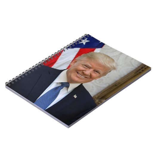 Donald Trump Präsident Portrait Notizblock (Linke Seite)