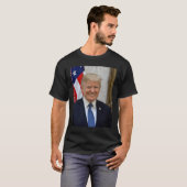 Donald Trump Präsident Portrait T-Shirt (Vorne ganz)