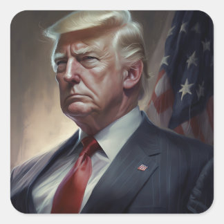 Donald Trump Präsident Quadratischer Aufkleber