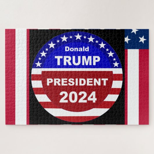 Donald Trump Präsident um 2024 Puzzle (Horizontal)