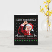 Donald Trump Präsident Weihnachten wieder großarti Karte (Gelbe Blume)