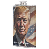 Donald Trump Presdent Portrait Flachmann (Links)