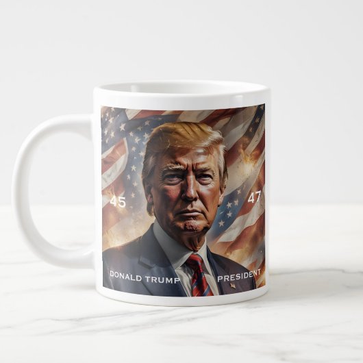 Donald Trump Presdent Portrait Jumbo-Tasse (Links)