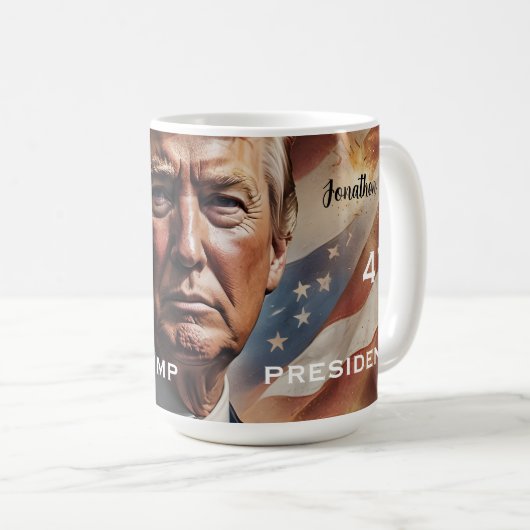 Donald Trump Presdent Portrait Kaffeetasse (VorderseiteRechts)