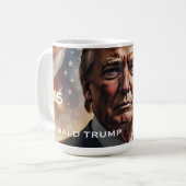 Donald Trump Presdent Portrait Kaffeetasse (Vorderseite Links)