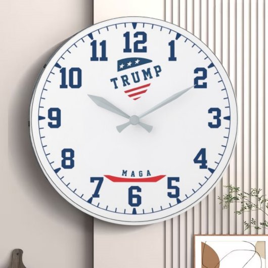 Donald Trump president make America great again Große Wanduhr