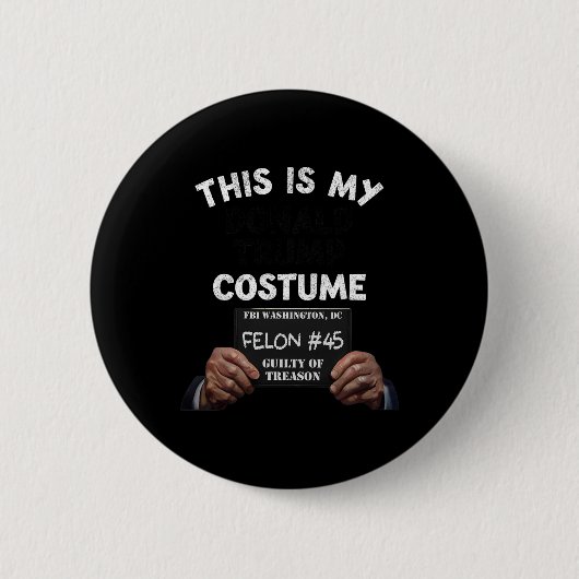 Donald Trump Prison Halloween Costume  Button (Vorderseite)